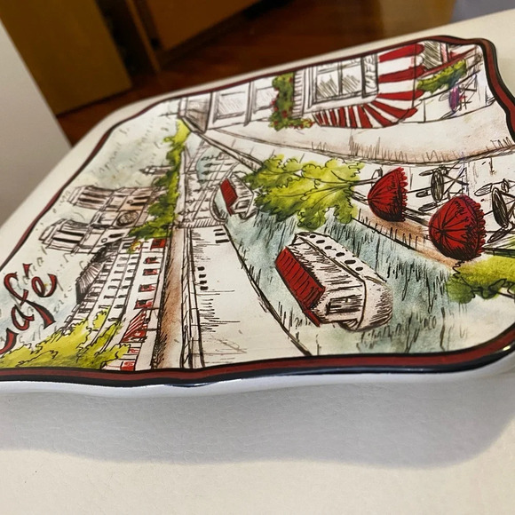Certified International Cafe Parisian Scene Decorative Plate - Picture 6 of 6
